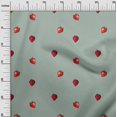 thumbnail image 2 of oneOone Silk Tabby Fabric Strawberry Fruit Printed Craft Fabric BTY 42 Inch Wide, 2 of 4