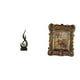 thumbnail image 1 of Marco de fotos con escultura floral en forma de llama, de resina, estilo moderno, ideal como recuerdo o adorno antiguo para la mesa, la sala de estar,, 1 of 8