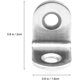 thumbnail image 2 of Soportes de esquina en forma de L de acero inoxidable de 20 x 20 mm x 20 mm para gabinetes de madera, muebles de madera oso de fresa Electrónica, 2 of 5