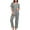 GrayStar, variant on PinkBeautiM Women's Pajama Sets 2 Piece Short Sleeve Shirts and Long Pants Pjs Sleepwear