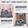 thumbnail image 6 of Pioneer Flower Floral Print Pattern Apron-Garden Aprons for Women with Pockets-Cotton Linen Waterproof Kitchen Cooking Gardening Aprons Adjustable for Kitchen,Cooking,BBQ and Salon 33x27 Inch, 6 of 7