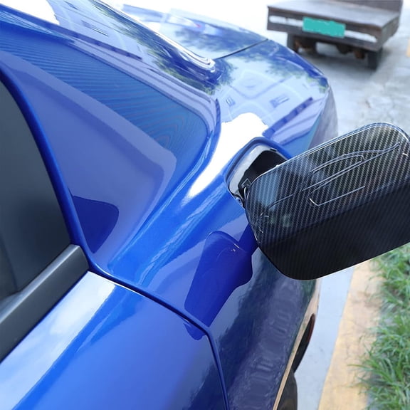 Furulu Carbon Fiber Style Door Fuel Tank Gas Cap Cover Trim For Dodge Charger 2015-2023