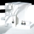 thumbnail image 5 of Rosec Jewels Tahitian Pearl Diamond Jewelry Set for Women - AAA Quality - Designer Necklace and Earrings Set with Jewelry Box, 18K White Gold, 5 of 7