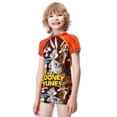 thumbnail image 2 of Looney Tunes Cartoons Looney Tunes Cartoons Boys 2-Piece Swimsuit Set, Short Sleeve Rash Guard & Swim Trunks, 2 of 7
