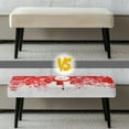 thumbnail image 6 of Yuyamidu Snowman Bench Cover for Dining Table Cute Bench Covers Slipcover with Elastic Edge Easy to Install Rectangle Seat Protector Gift for Holiday, 6 of 8