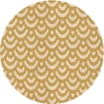 thumbnail image 1 of Ahgly Company Tapis Rond Lavable en Machine Intérieur Transitionnel Orange, 6 Pieds Rond, 1 of 7