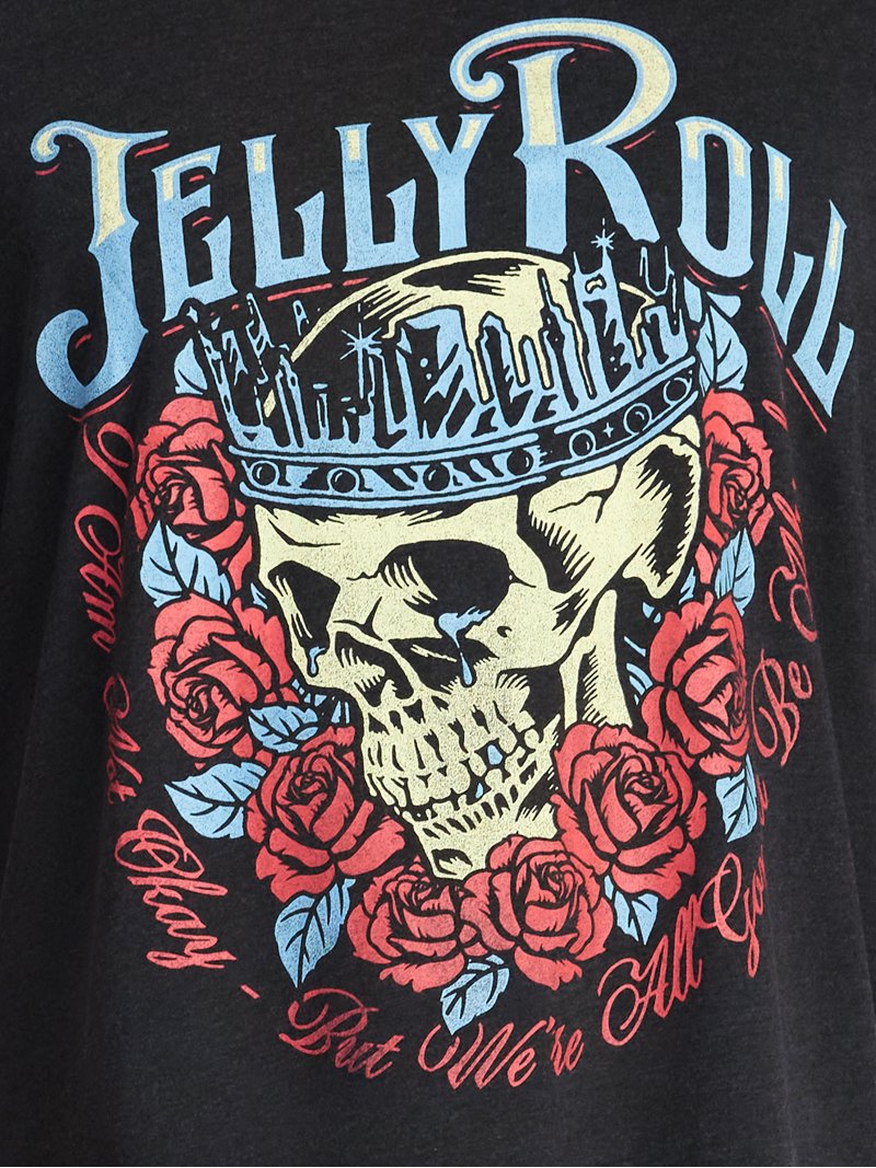 Jelly Roll Men's and Big Men's Boxy Fit Graphic Tee, Sizes XS-5XL