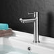thumbnail image 2 of Grifo de baño Grifo de fregadero solo de agua fría Superficie cromada de cobre duradera Grifo de lavado a mano Cartucho de aireador extraíble Práctico para limpiar o reemplazar, 2 of 5