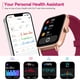 thumbnail image 3 of aeac - Reloj inteligente con Alexa integrada, llamada Bluetooth estable, nuevo con monitor de frecuencia cardíaca/SpO2/estrés/sueño, 100 deportes, relojes inteligentes impermeables IP68 para iOS, 3 of 5