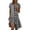 Black, variant on Women's Collar Half Button Print Shirt Midi Dress, Short Sleeve Contrast Plaid Stripe Mix Loose A-line Dresses for Women Vacation, Women's Green, Sizes S-2XL