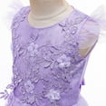 thumbnail image 6 of IBTOM CASTLE Flower Little Big Girls Maxi Dress Bridesmaid Wedding Pageant Party Princess Communion Floral Boho Vintage Lace Dance Gown 9-10 Years Light Purple, 6 of 9