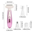 thumbnail image 2 of Zacro  Electric Shaver for Women, 4 in 1 USB Rechargeable Electric Razor for Women Cordless Shaver Painless Hair Remover Epilator for Bikini Line, Nose Hair, Eyebrow, Arm, Leg, 2 of 7