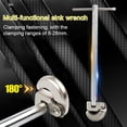 thumbnail image 2 of Multifunctional Sink Carbon Steel Sewer Pipes Bathroom Plumbing Installation Disassembly Tool 180° Movable Heads 8-28mm Clamping Ranges Silver, 2 of 7