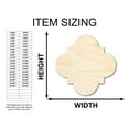 thumbnail image 2 of Unfinished Wood Quatrefoil Shape - Craft - up to 46" DIY 7" / 1/8", 2 of 3