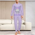 thumbnail image 2 of Kuromi And My Melody Unisex Onesie Pajamas Zipper Jumpsuit Hooded One Piece Sleepwear for Family Mens Womens, 2 of 7