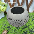 thumbnail image 4 of Aidoshy Solar Outdoor Table Lantern, Flickering Flame Light Round Pot With Warm Yellow Garden LED Tabletop Lamp Decorative For Garden,Yard,Solar Street Lights Outdoor, 4 of 9