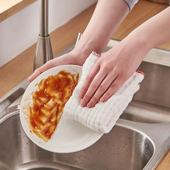 RENACLIPY Cotton Cleaning Cloths Dish Towel Use 6Pcs