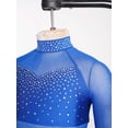 thumbnail image 4 of Xnihocha Girls Sparkle Long Sleeve Leotards for Gymnastics Dancing Ballet Bodysuit Full Unitards Royal Blue 10, 4 of 6