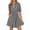 Black, variant on Womens Puff Short Sleeve Striped Mini Summer Dress Spring Casual V Neck Button Down A Line Short Work Shirt Dresses, L
