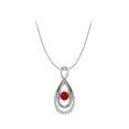 thumbnail image 1 of Pendentif Style Infini avec Diamants Naturels et Rubis, 1 of 7