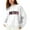 White, variant on Fiaer Merry Christmas Womens Sweater Oversized Trendy Warm Knitted Pullover Long Sleeve Loose Fit Crew Neck Casual Xmas Tops White XL