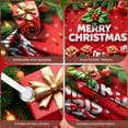thumbnail image 4 of Red Background Christmas Banner Gift Boxes Xmas Display Holly Leaves Snowflakes Holiday Backdrop for Christmas Party Home Decor Family Gathering, 4 of 9