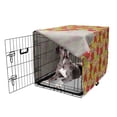 thumbnail image 5 of Spring Dog Crate Cover, Meadow Blossom Petals Shabby Rural Blowing Flowers Fragrance Revival, Easy to Use Pet Kennel Cover Small Dogs Puppies Kittens, 7 Sizes, Vermilion Yellow and Rose, by Ambesonne, 5 of 6