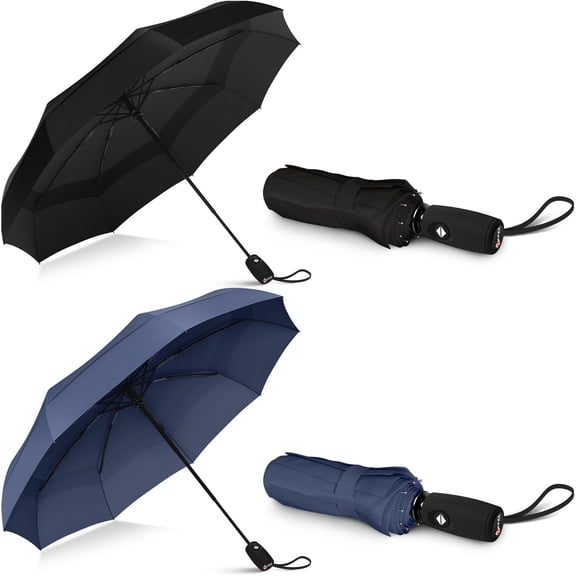 The Original Portable Travel Umbrella - for Rain Windproof, Strong Compact, for Wind and Rain - Perfect For On-the-Go, Car and Backpack Umbrella