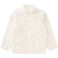 thumbnail image 3 of Alvivi Kids Girls Fleece Jacket Coat Full-Zip Turtleneck Tops with Pocket Fall Winter Outerwear Beige 9-10, 3 of 6