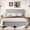 Grey, variant on Allewie King Bed Frame, Upholstered Platform Bed, Adjustable Vertical Channel Tufted Headboard, Corduroy Fabric, Modern Low Profile, Wooden Slats, No Box Spring Needed, Easy Assembly, Black