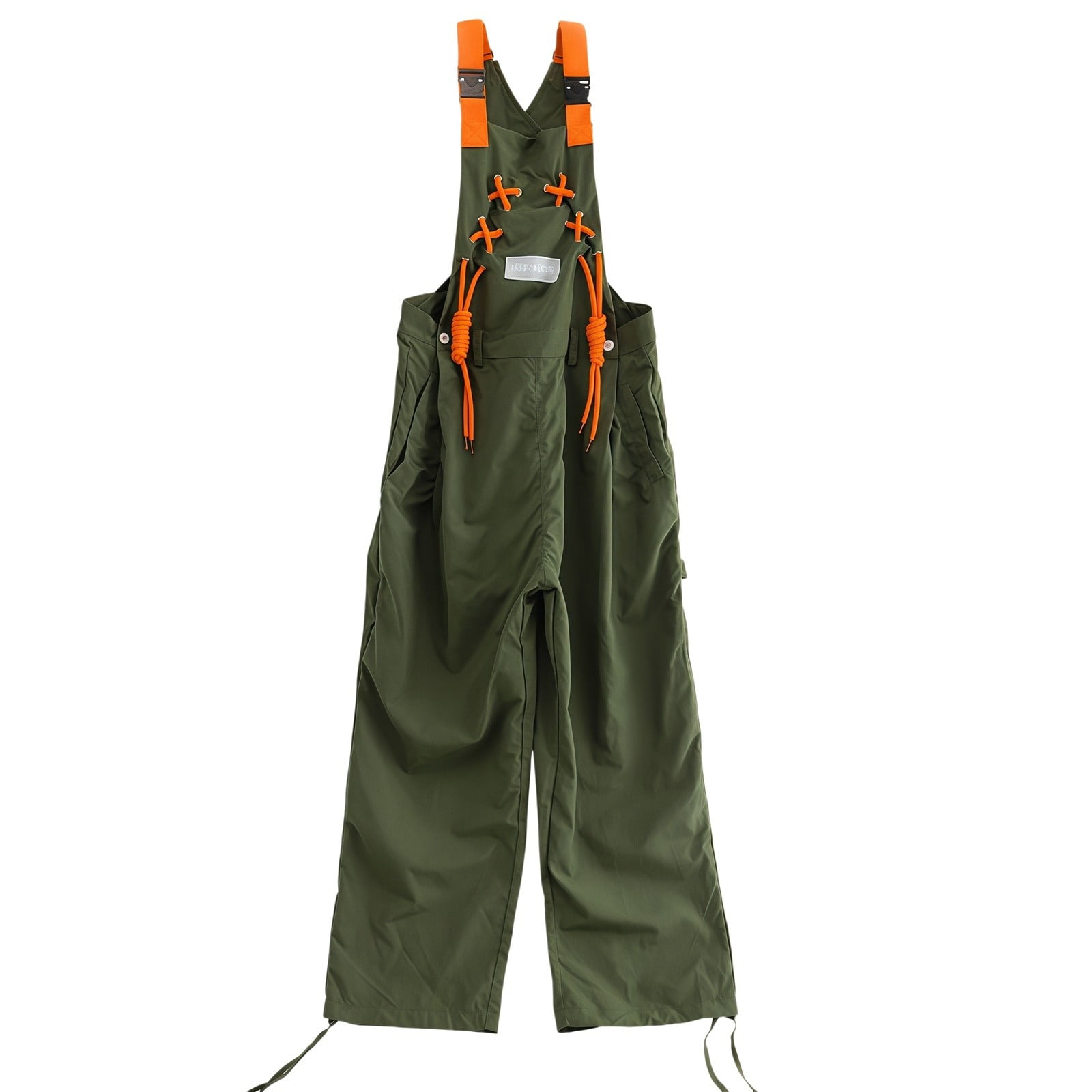 Coerni Girls Cargo Jumpsuit Colorful Strap Loose Wide-leg Rompers with Drawstring Trendy Hip-pop Streetwear Workwear Overalls