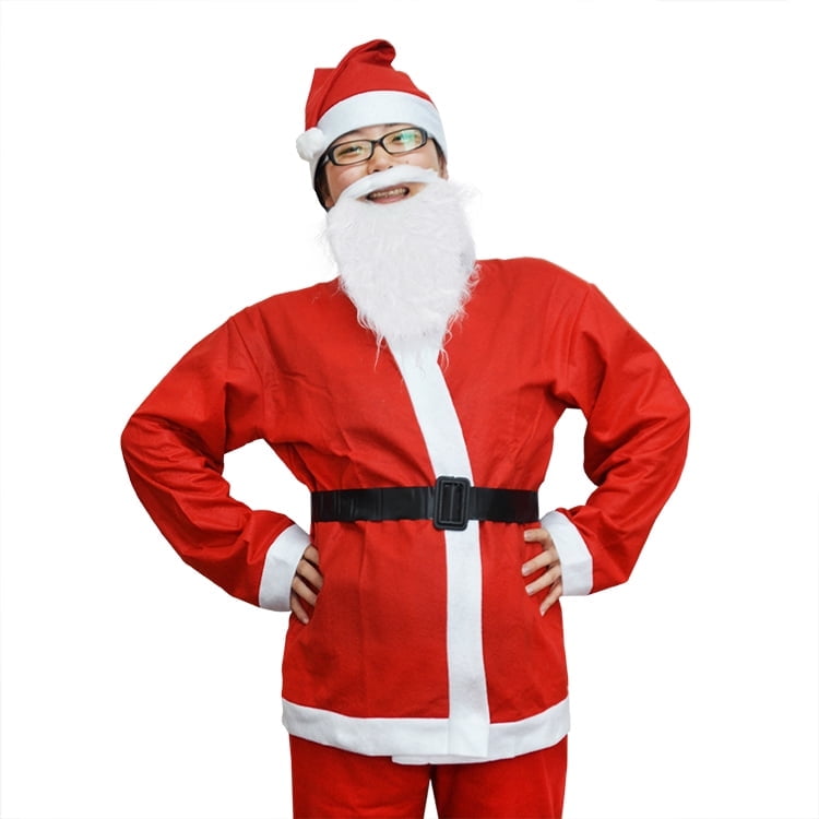 Nicky Bigs Novelties Santa Suit Set with Beard - 5 Piece Adult