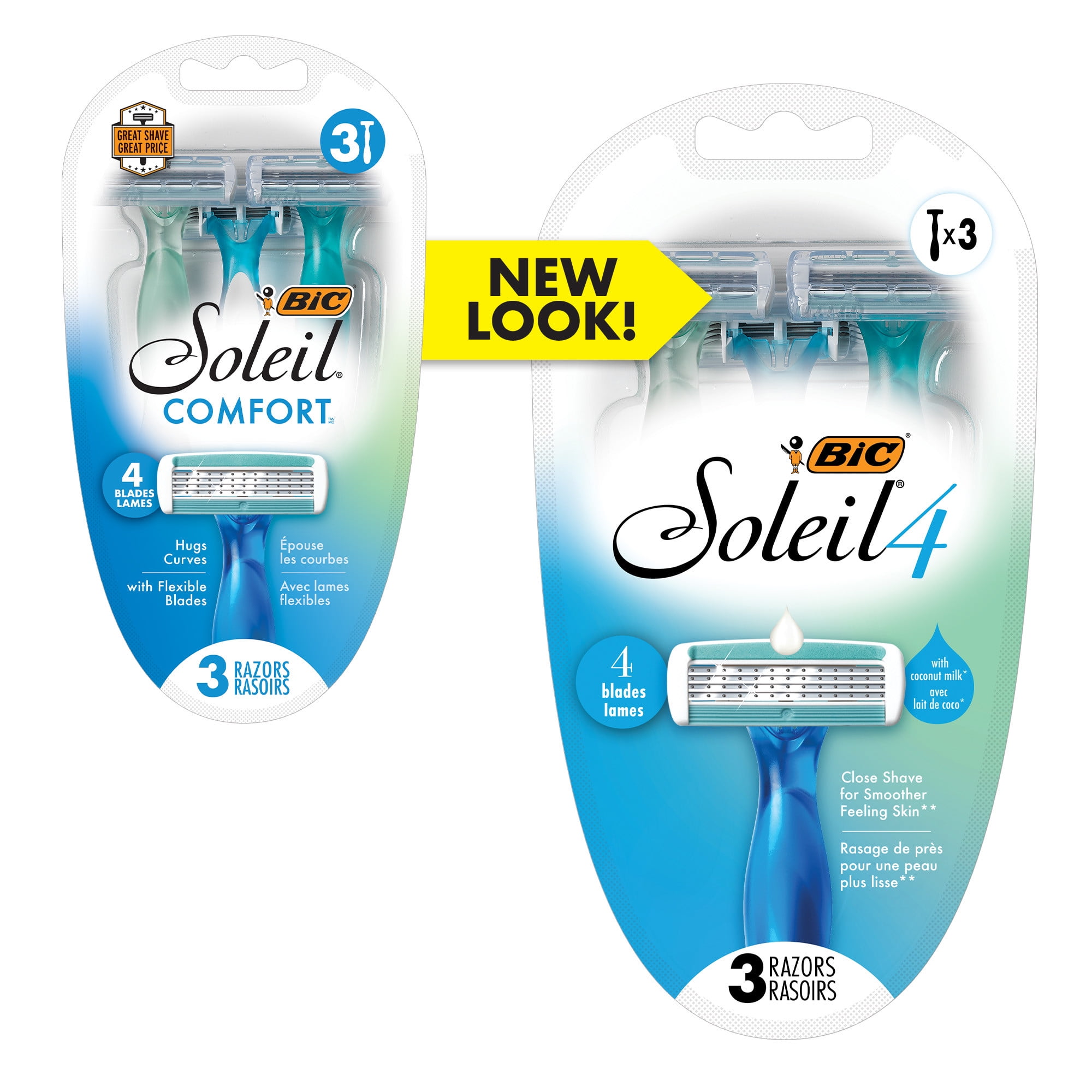 BIC Soleil Comfort 4 Blade Women's Disposable Manual Razor BIC Soleil Comfort 4 Blade Women's Disposable Manual Razor