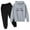 Gray, variant on Piuwrlz 2pcs Sets Sweatpants and SweatShirt Kids Girls Boys Hooded Jogger Set Printed Hood Activewear Set Black Size 4 Years