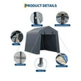 thumbnail image 4 of Studyset 6x6 FT Portable Outdoor Storage Shed with 2 Roll-Up Zipper Doors & Vents,Portable Carport,240G Heavy-Duty Shelter Waterproof PE Tarp,UV-Resistant Carport Storage Sheds for Motorcycle, 4 of 7