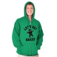 thumbnail image 5 of Funny Christmas Get Baked Gingerbread Zip Up Hoodie Men's Women's Brisco Brands S, 5 of 5