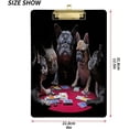 thumbnail image 2 of FMSHPON Funny French Bulldog Dogs Clipboard Hardboard Wood Nursing Clip Board and Pull for Standard A4 Letter 13x9 inches, 2 of 7