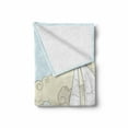 thumbnail image 2 of Vintage Boat Soft Flannel Fleece Throw Blanket, Doodle Style Sailing Freedom Concept with Ocean Waves Boat and Clouds, Cozy Plush for Indoor and Outdoor Use, 60" x 80", Baby Blue Cream, by Ambesonne, 2 of 6
