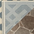 thumbnail image 4 of SAFAVIEH Courtyard Alvin Geometric Indoor/Outdoor Area Rug, 5'3" x 5'3" Round, Blue/Bone, 4 of 7