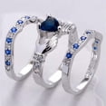 thumbnail image 3 of HOOUN Gorgeous 925 Silver Cubic Zirconia Rings Women Wedding Bride Jewelry Size 6-10-#10-11, 3 of 7