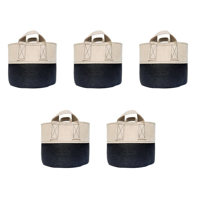 Xingzhi 5PCS Breathable And Drainage Fabric Grow Pots For Optimal Plant Growth Camel double spell D40*H30 1Set