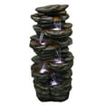 thumbnail image 5 of 40in High Outdoor 6-tier Rock Cascading Water Fountain with LED Lights, 5 of 5