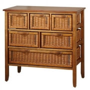 6-Drawer Wicker Chest, Honey
