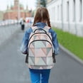 thumbnail image 6 of FORMRS Unisex Backpack Elementary School Travel Bookbag with Reflective Stripes, Green Geometric, 6 of 7
