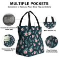 thumbnail image 3 of Pioneer Flower Floral Print Pattern Drawstring Lunch Bag Women - Drawstring Lunch Bag Insulated for Work Office - Stain-Resistant Large Lunchbags for Women with Multi-Pockets, 3 of 6