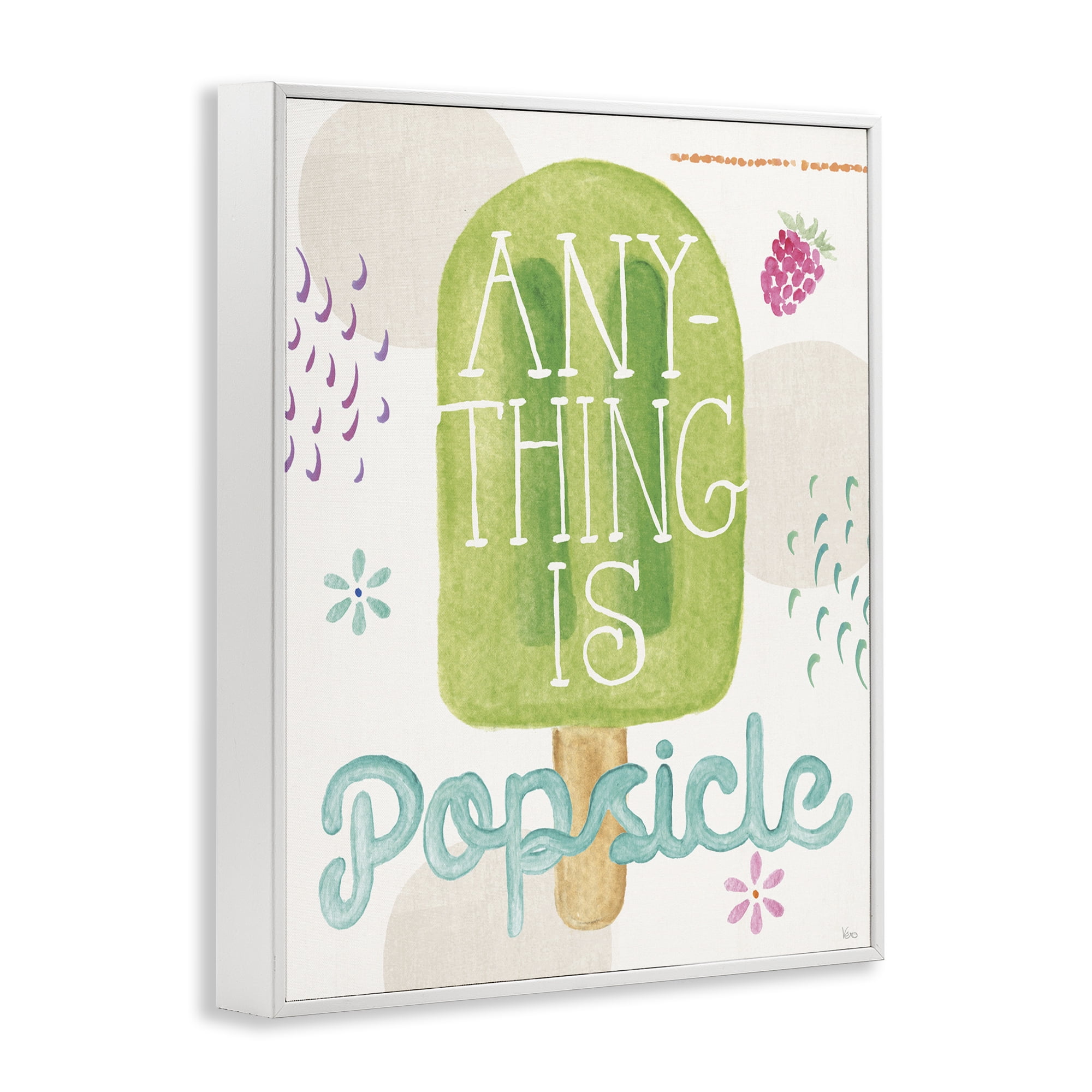 Stupell Industries Uplifting Summer Phrase Food & Beverage Painting White Framed Art Print Wall Art, 11 x 14