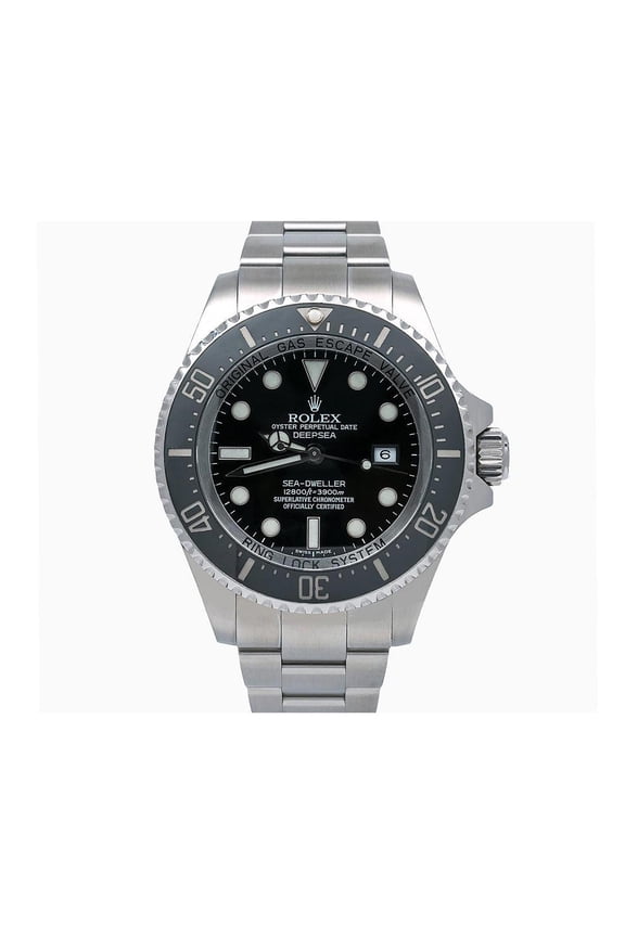 Pre-Owned Rolex Sea-Dweller Deepsea 44MM 116660 Black Dial Black Ceramic Bezel Stainless Steel Oyster Bracelet