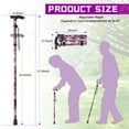 thumbnail image 3 of KEKOY Walking Cane for Women, 34" to 37" Height Adjustable Walking Stick, Portable T-Handle Folding Cane with 2 Replaceable Cane Tips, Mobility & Daily Living Aids, 3 of 6