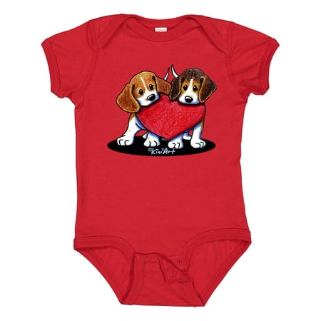 

Inktastic Beagle Heartfelt Duo Gift Baby Boy or Baby Girl Bodysuit