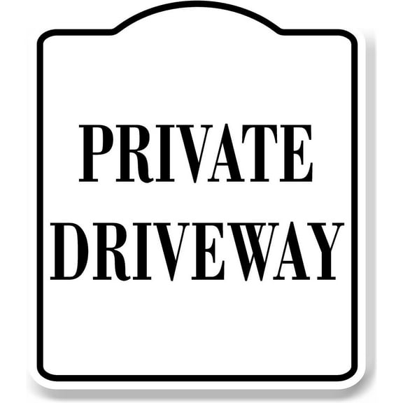 Private Driveway WB Aluminum Composite Sign 15''x18''